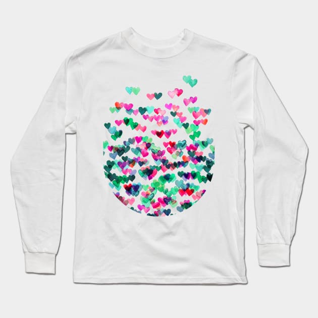 Heart Connections II - watercolor painting (color variation) Long Sleeve T-Shirt by micklyn